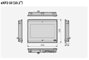 ابعاد HMI ال اس 10.1 اینچ مدل EXP2-1001D